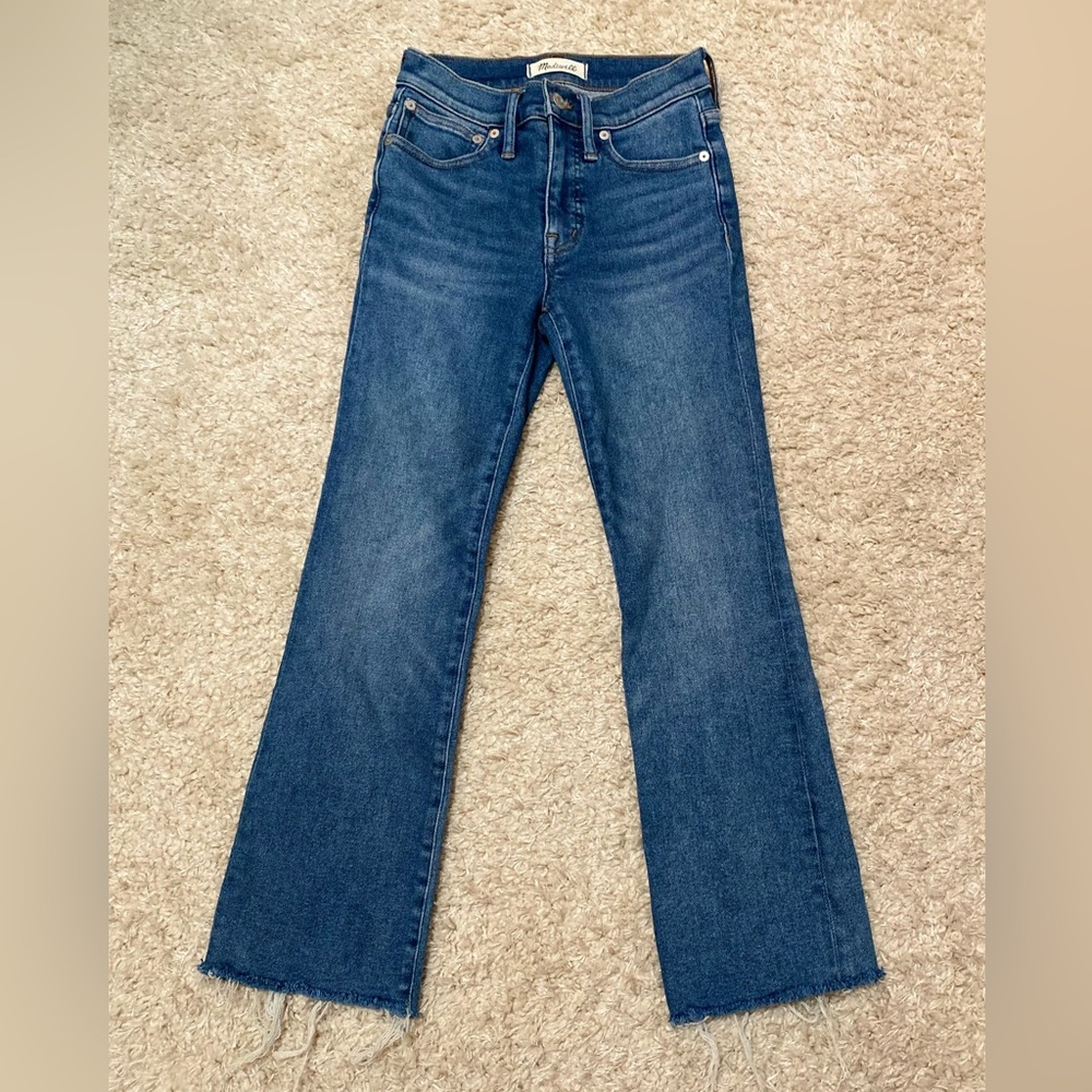 Size 24 Madewell Blue Cali Demi-Boot Cut Flare Jeans 👖